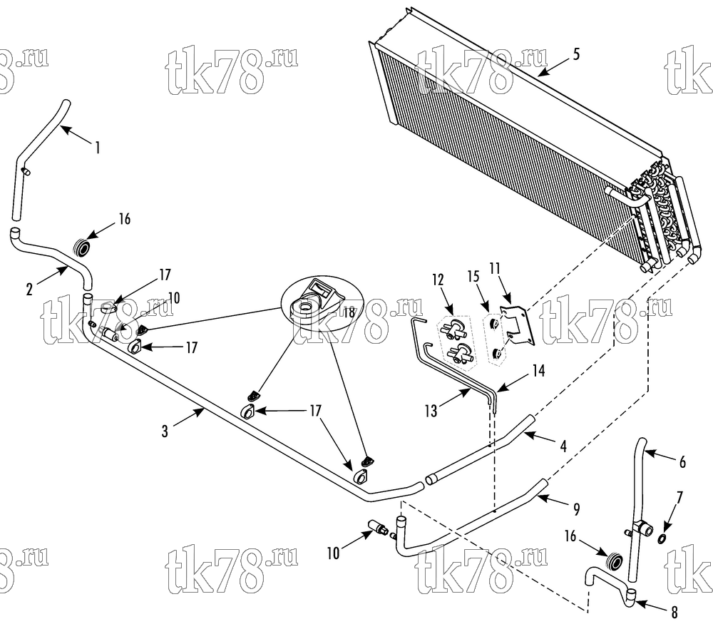 Каталог запчастей для Thermo King TEA14-M6 REFRIGERATION EVAPORATOR