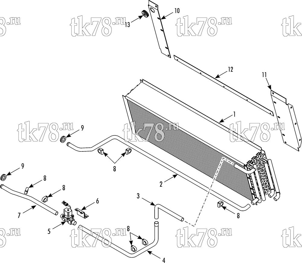 Каталог запчастей для Thermo King TEA14-M1 HEATER COMPONENTS