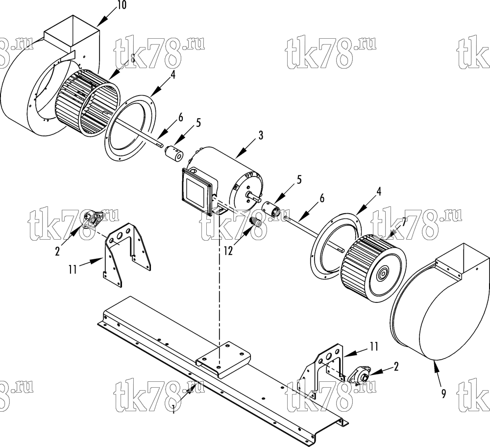 Каталог запчастей для Thermo King TEA14-M1 EVAPORATOR BLOWER