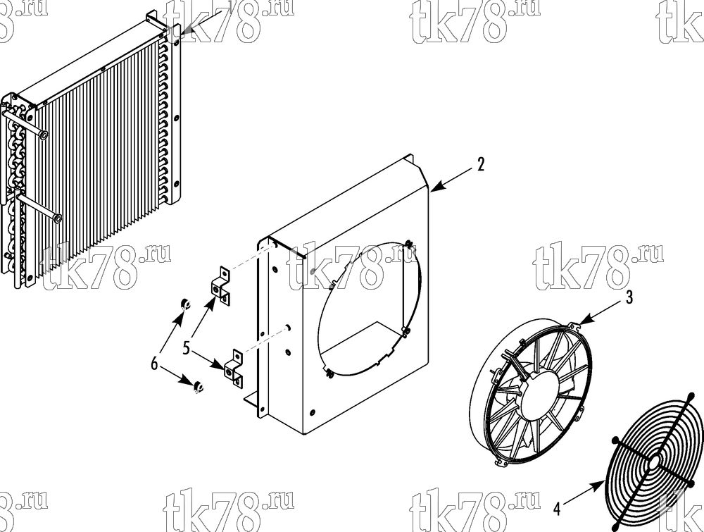 Каталог запчастей для Thermo King TEA14-M6 RADIATOR