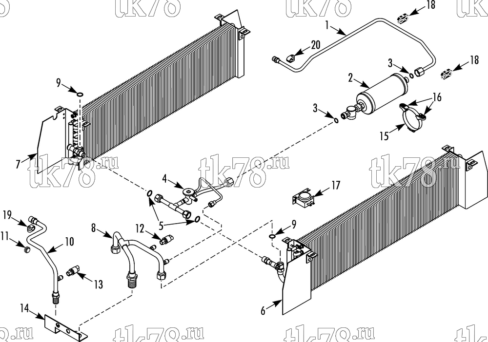 Каталог запчастей для Thermo King SLR65 REFRIGERATION EVAPORATOR