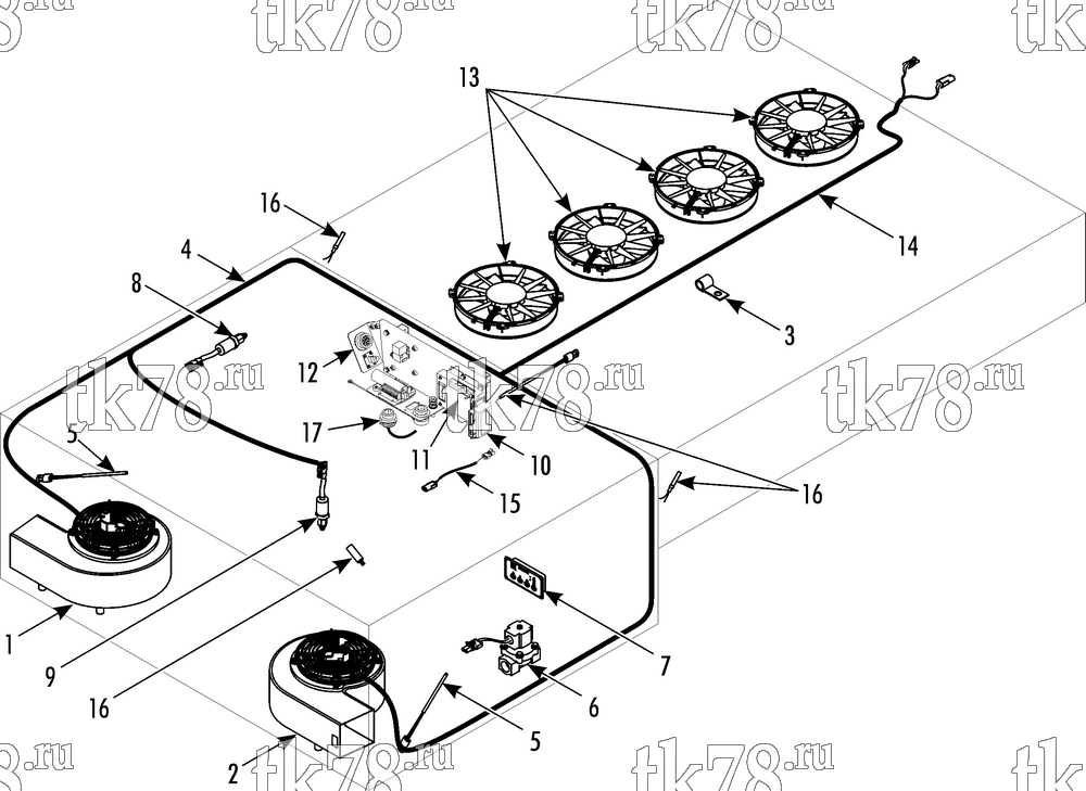 Каталог запчастей для Thermo King RLF1-M11 ELECTRICAL COMPONENTS