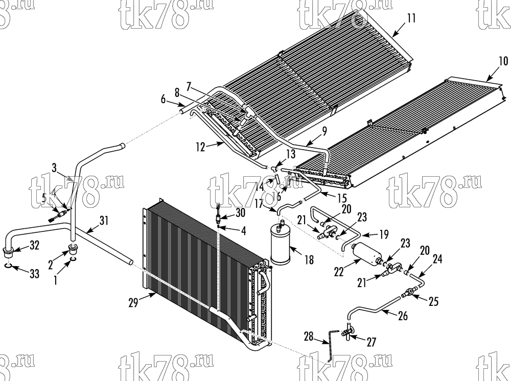 Каталог запчастей для Thermo King RLF1-M16 REFRIGERATION COMPONENTS
