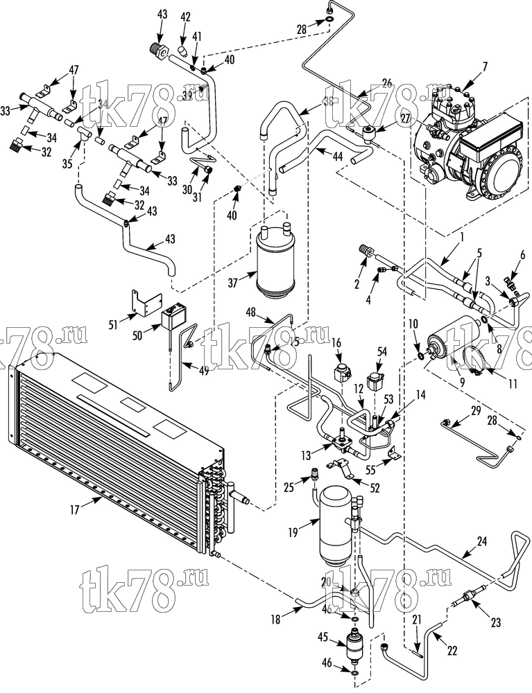 Каталог запчастей для Thermo King V-700 MAX SPECTRUM CONDENSER REFRIGERATION V-700 (W/BYPASS VALVE)