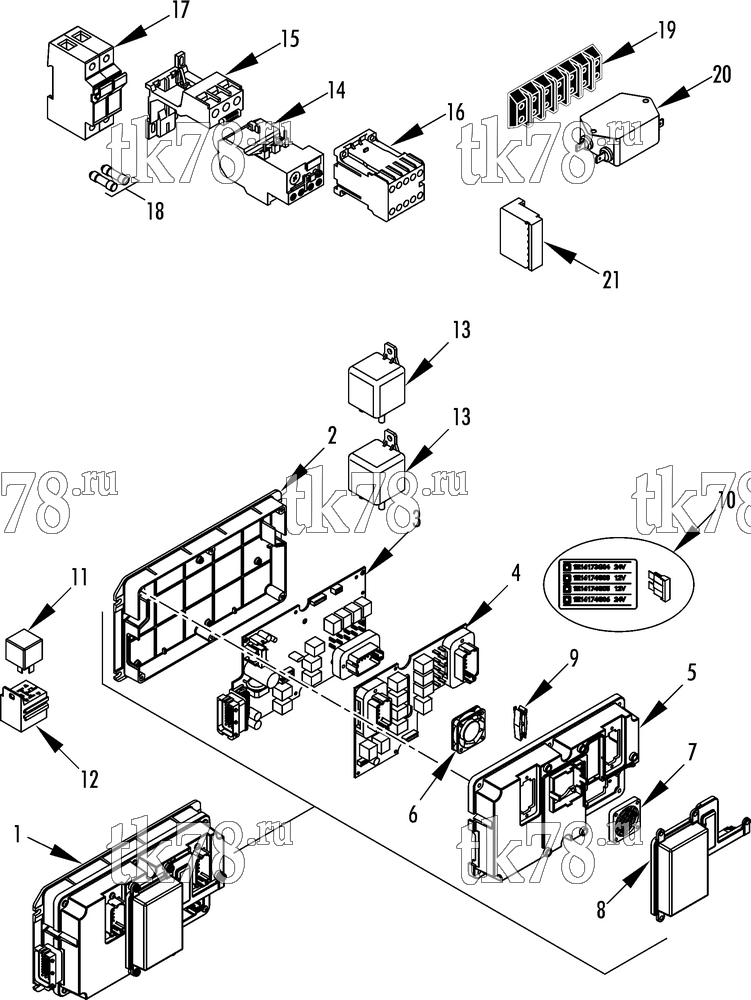 Каталог запчастей для Thermo King V-800 Series DSR CONTROL BOX DSR II (20/50)