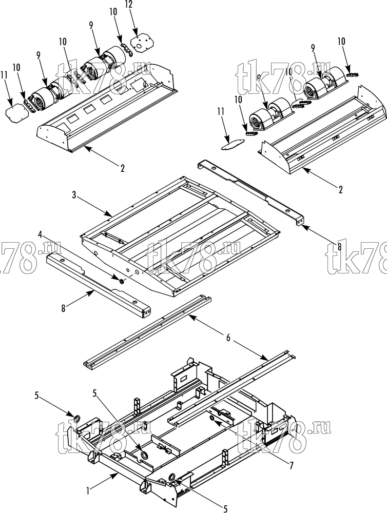 Каталог запчастей для Thermo King  FRAME AND EVAPORATOR BLOWERS