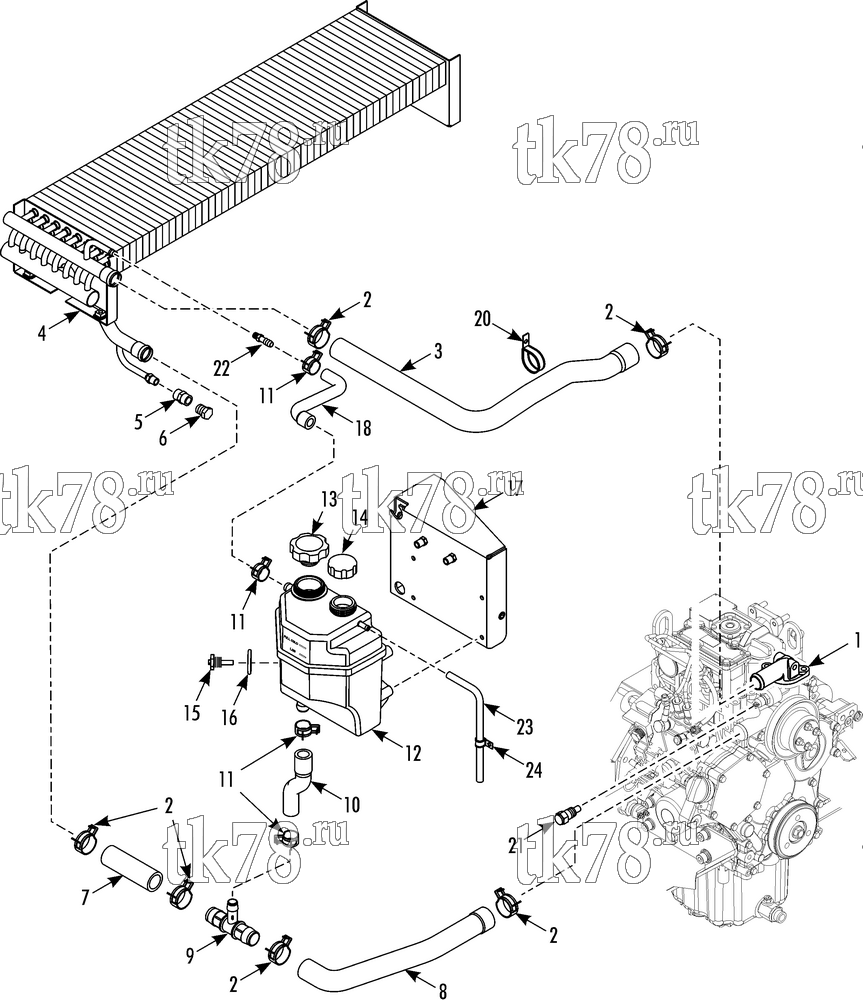 Каталог запчастей для Thermo King HK-430 & HK-430 HO COOLING SYSTEM
