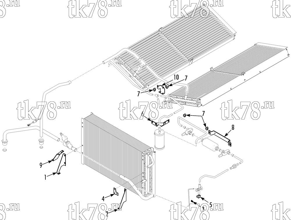Каталог запчастей для Thermo King RLF1-M5 & M5A REFRIGERATION TUBES, CLAMPS & MOUNTING