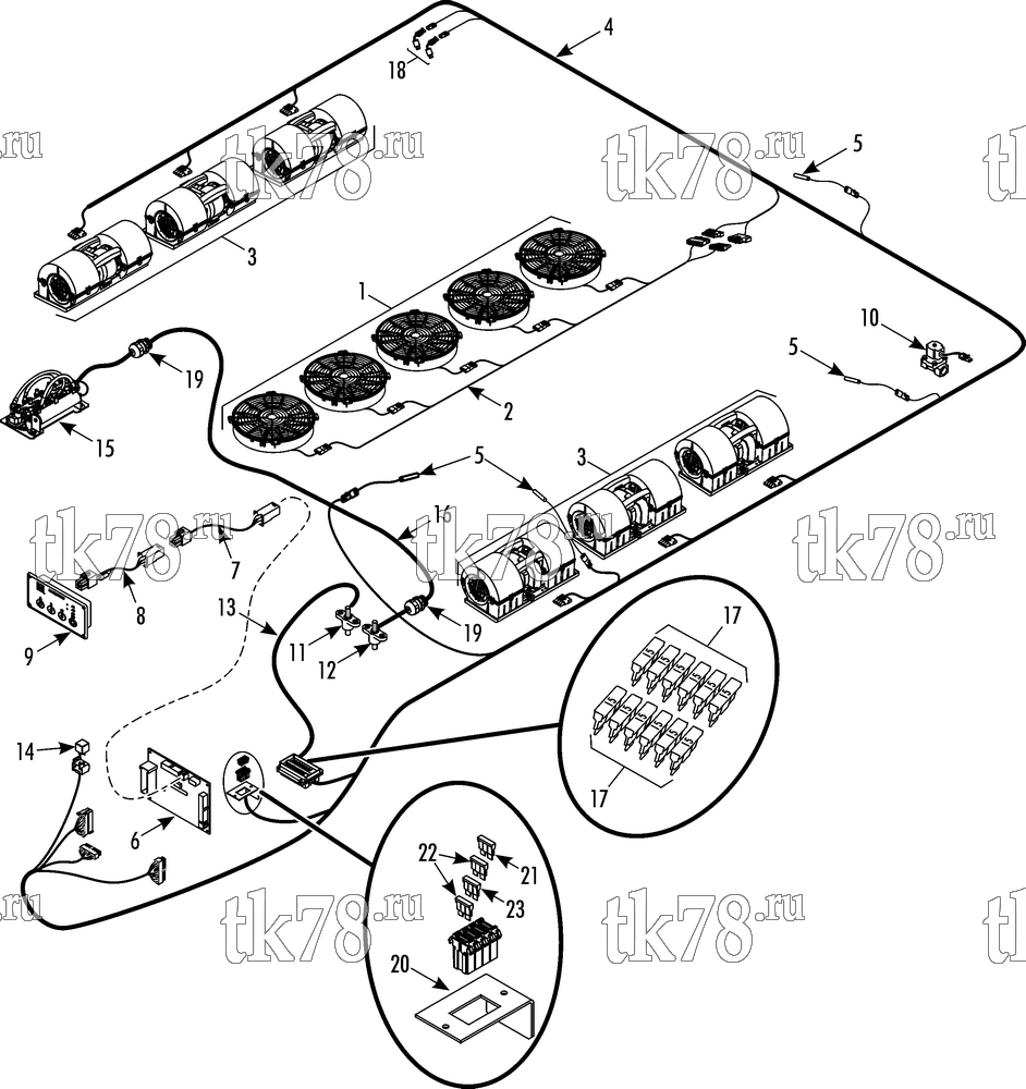 Каталог запчастей для Thermo King ATHENIA 960-M29 ELECTRICAL COMPONENTS