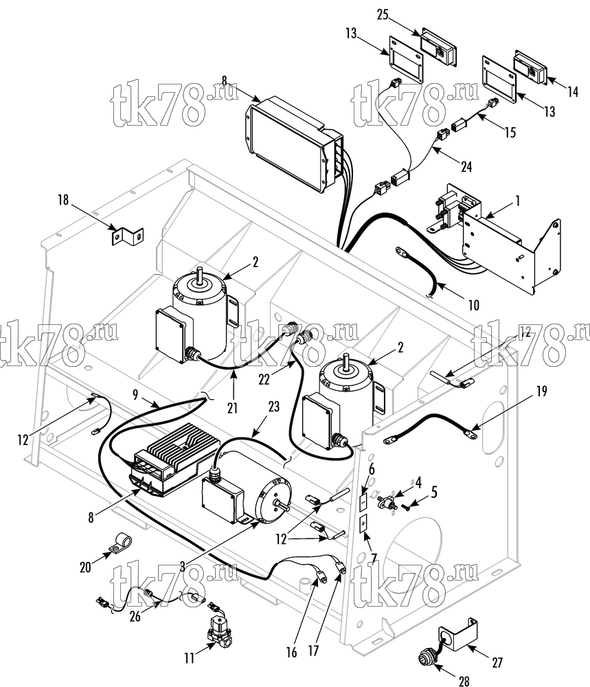 Каталог запчастей для Thermo King T14-M63 ELECTRICAL COMPONENTS