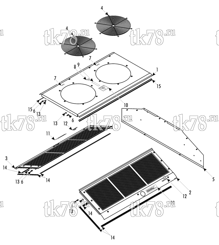 Каталог запчастей для Thermo King  CONDENSER COVERS