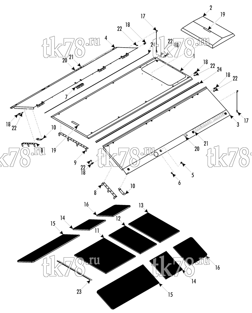 Каталог запчастей для Thermo King  EVAPORATOR COVERS