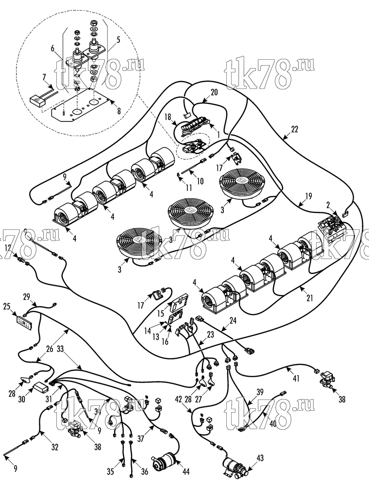 Каталог запчастей для Thermo King ATHENIA MKII S805 ELECTRICAL COMPONENTS