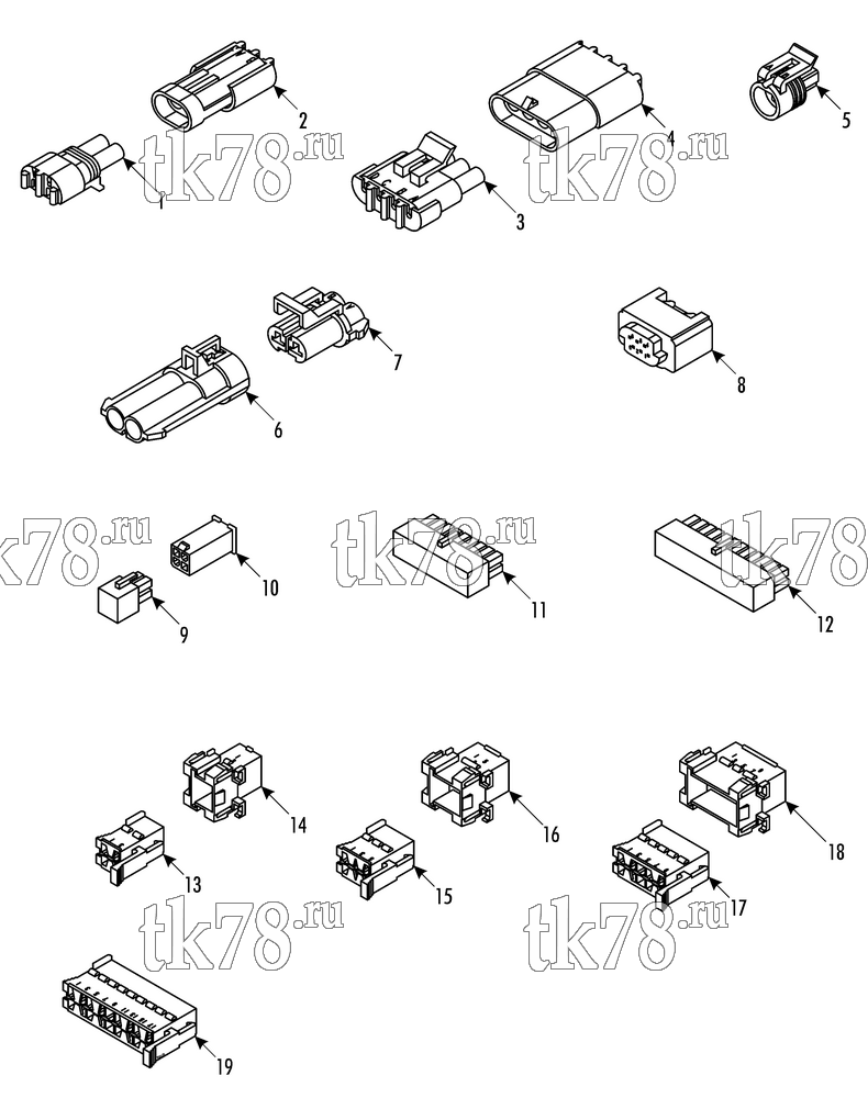 Каталог запчастей для Thermo King ATHENIA MKII S960 1012 CONNECTORS