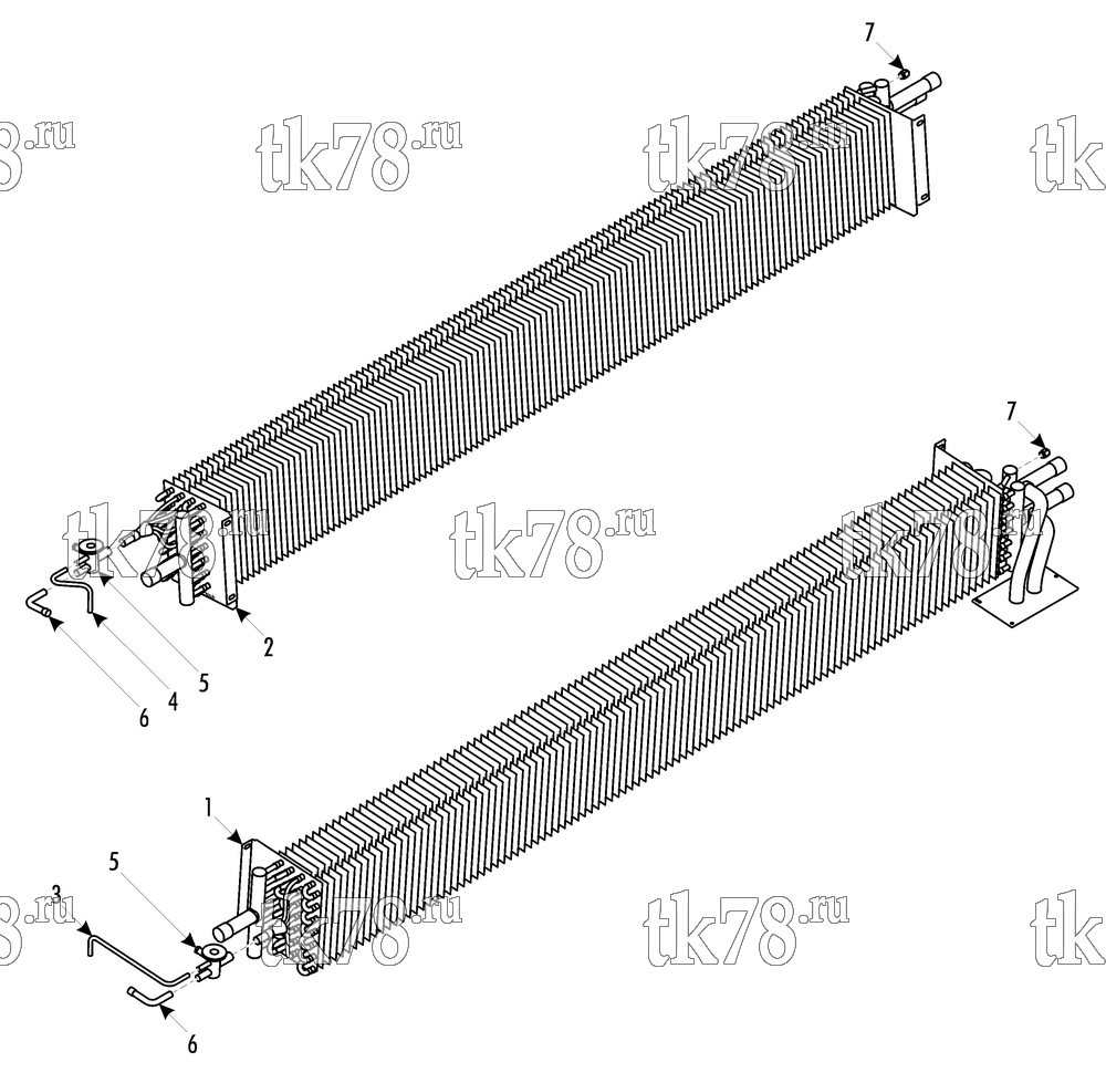 Каталог запчастей для Thermo King ATHENIA MKII S960 1012 EVAPORATOR/HEATER COIL