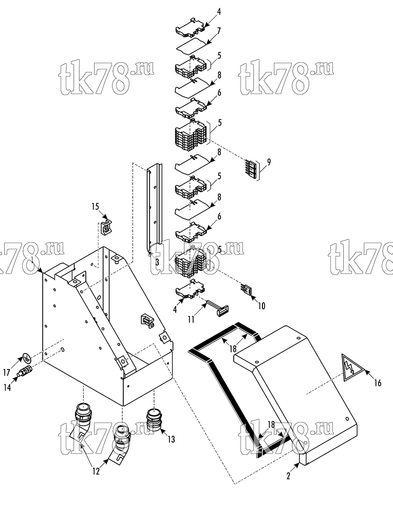 Каталог запчастей для Thermo King CITADIS 35 kW Montpellier JUNCTION BOX