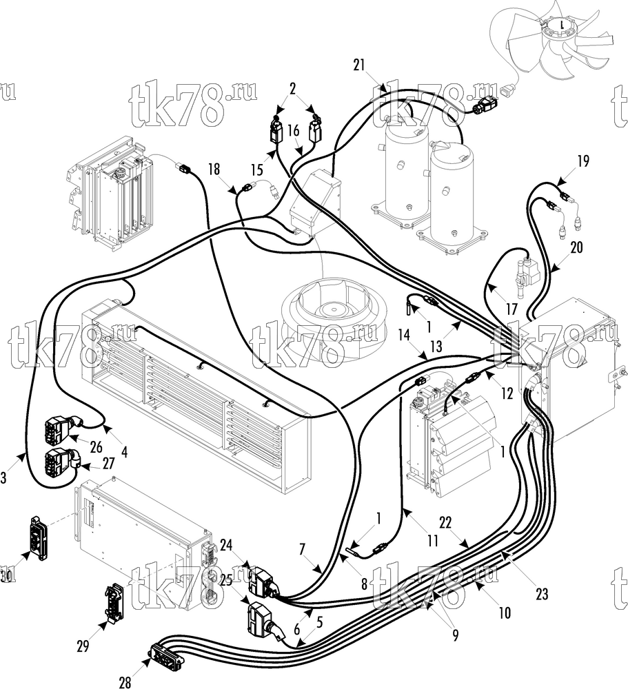Каталог запчастей для Thermo King CITADIS 35 kW Montpellier ELECTRICAL COMPONENTS