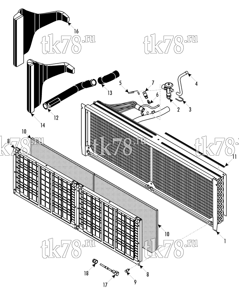 Каталог запчастей для Thermo King LRC 26 kW MKII REMAR GT4 EVAPORATOR