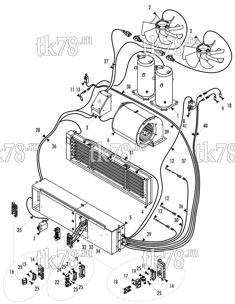 Каталог запчастей для Thermo King CITADIS 26 kW Le Havre ELECTRICAL COMPONENTS
