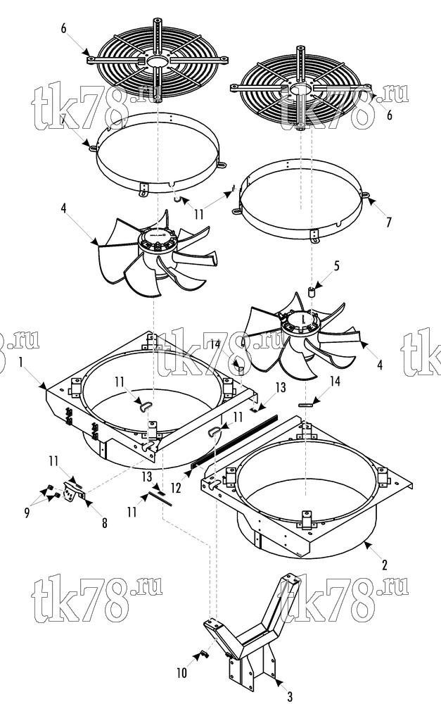 Каталог запчастей для Thermo King LRC 26 kW MKII REMAR GT4 FAN