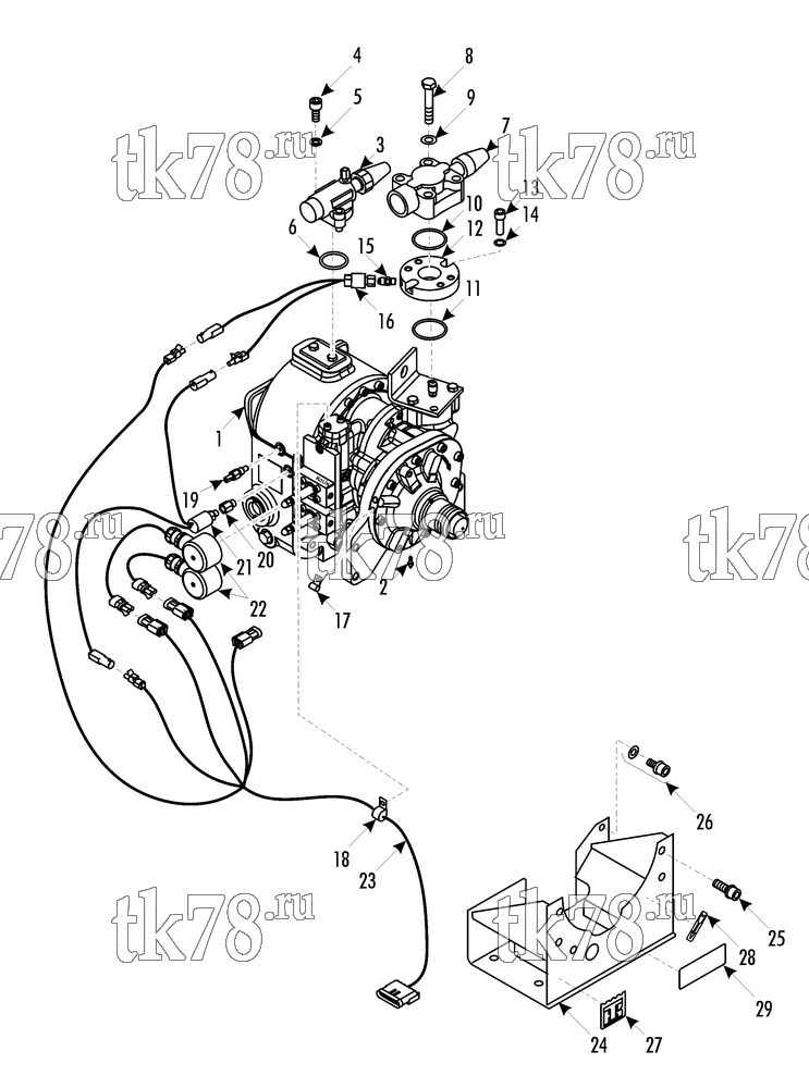 Каталог запчастей для Thermo King ATHENIA S805 N/W 1000, 1004 COMPRESSOR GROUP (KIT 700407)