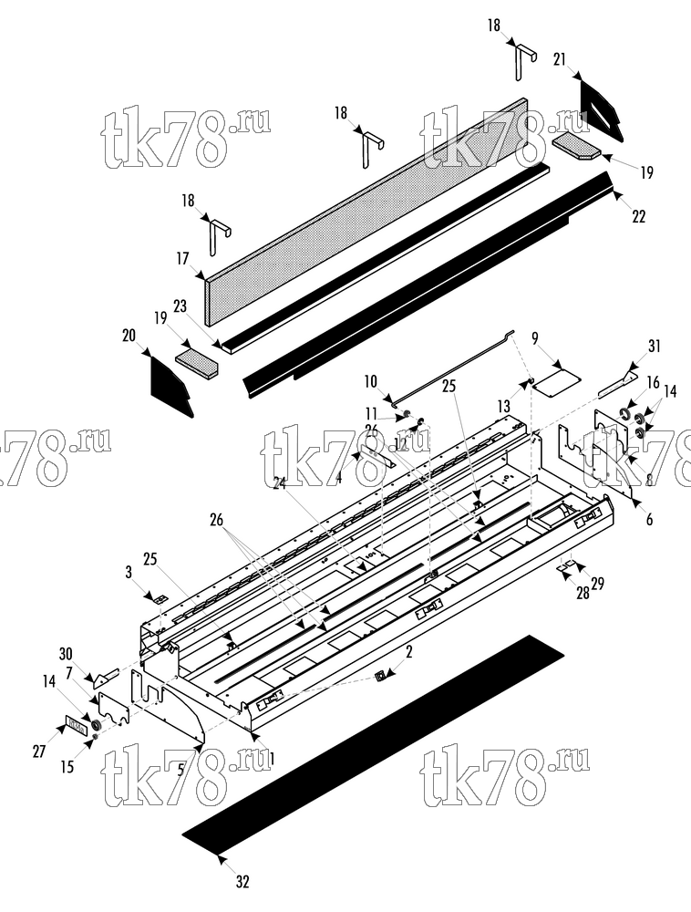 Каталог запчастей для Thermo King ATHENIA MKII S960 W 1004 TORINO IVECO EVAPORATOR BASE 1
