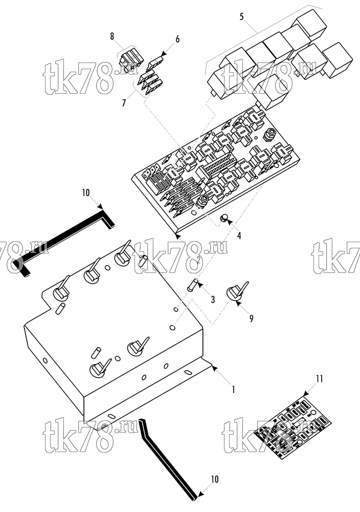 Каталог запчастей для Thermo King ATHENIA MKII S805 IVECO CONTROLLER LEFT (unit w/o heater)