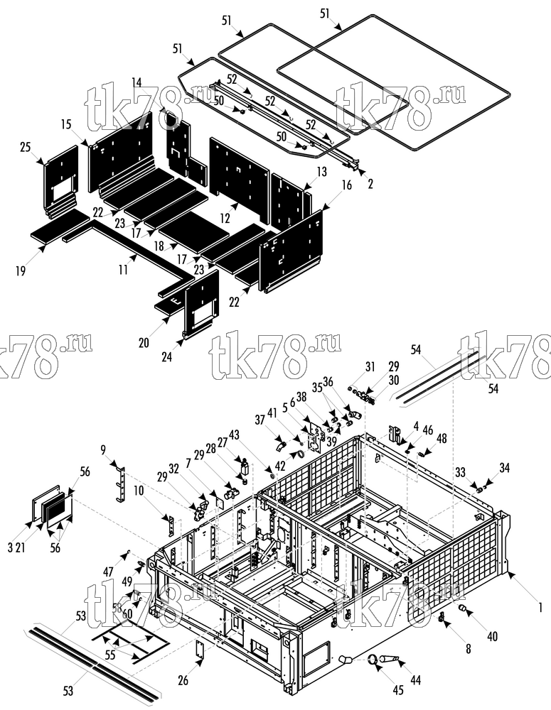 Каталог запчастей для Thermo King LRC 35 TNN1 FRAME