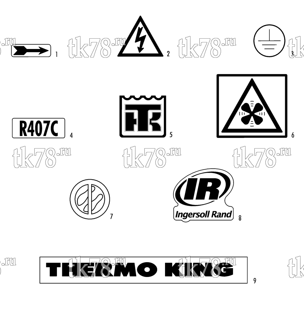 Каталог запчастей для Thermo King LRC 35 MKII AUBAGNE NAMEPLATES