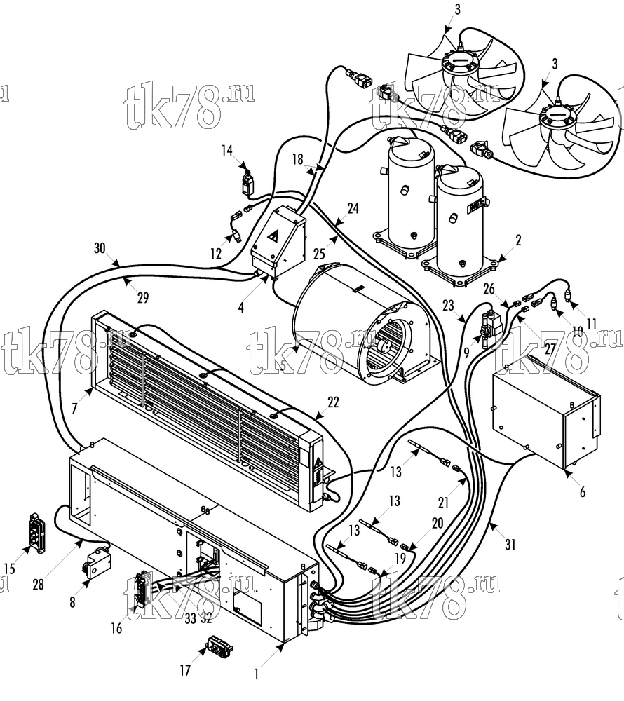 Каталог запчастей для Thermo King LRC 35 TNN1 ELECTRICAL COMPONENTS