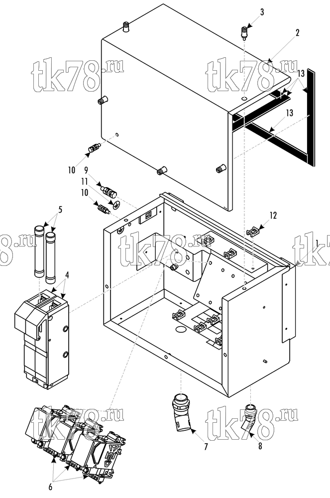 Каталог запчастей для Thermo King LRC 35 TNN1 ELECTRO BOX DC