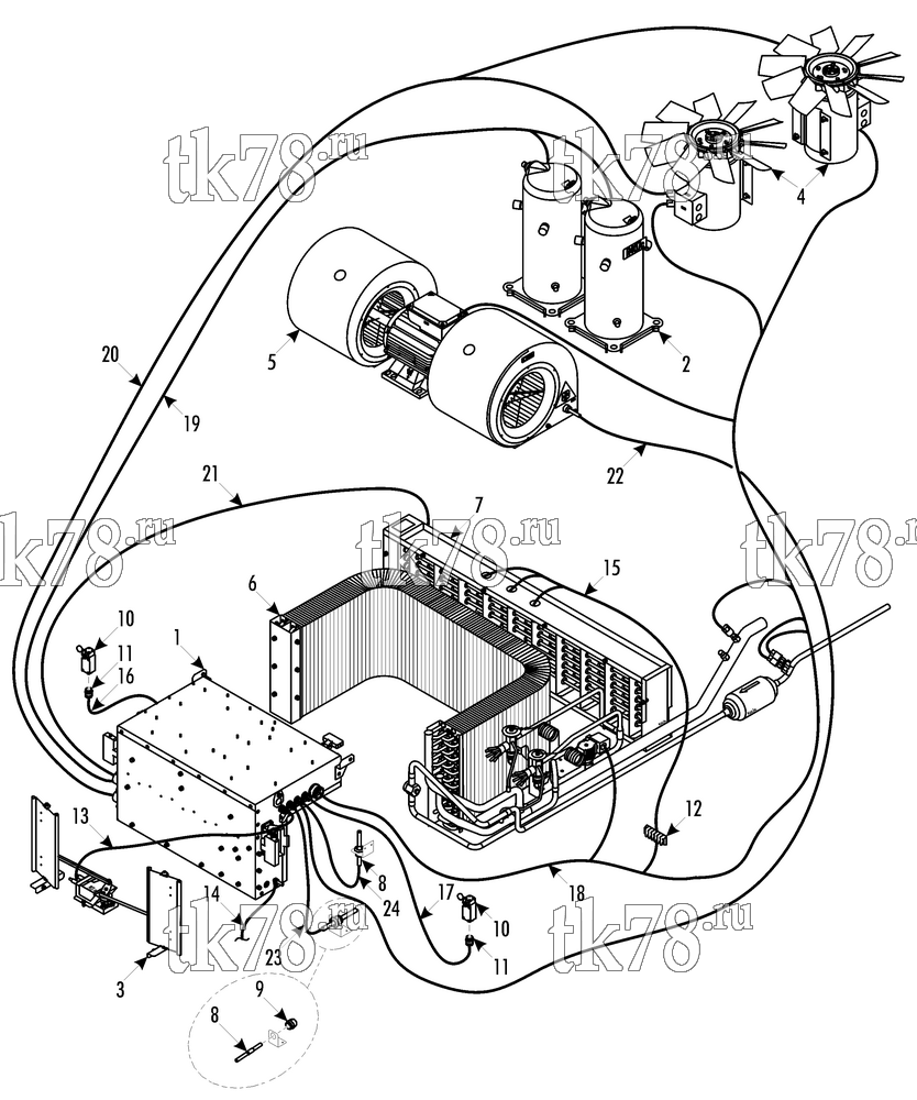 Каталог запчастей для Thermo King LRV-10T W1 ELECTRICAL COMPONENTS