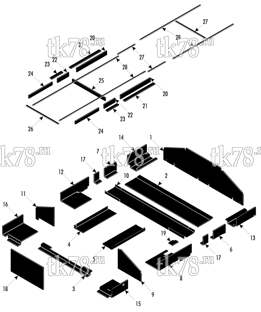 Каталог запчастей для Thermo King LRV-10T W1 INSULATION GROUP