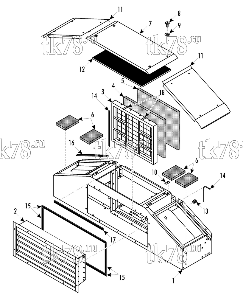 Каталог запчастей для Thermo King LRV-10T W1 FILTER UNIT