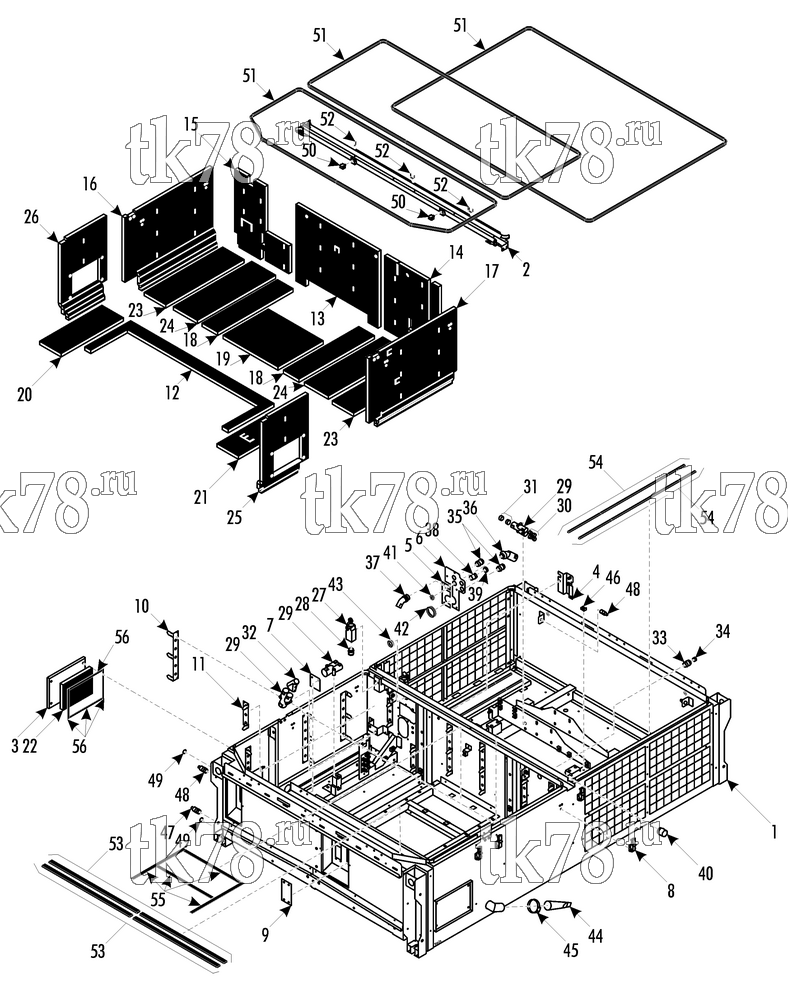 Каталог запчастей для Thermo King LRC 26 kW MKII REMAR GT4 FRAME