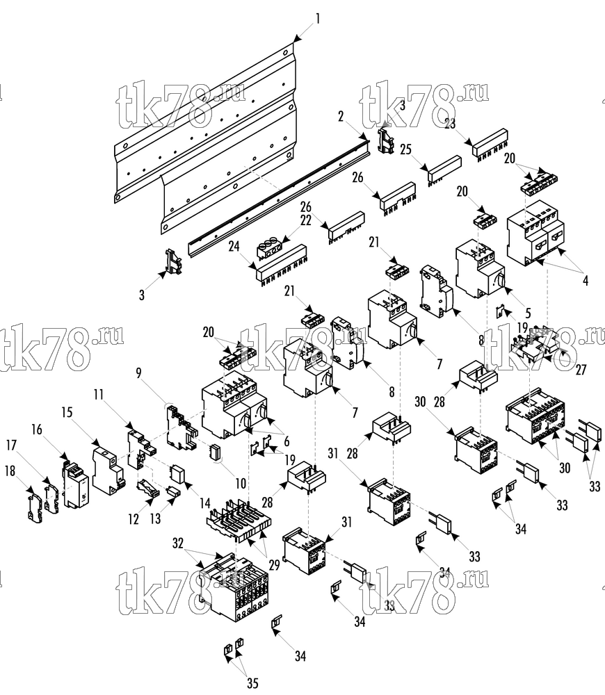 Каталог запчастей для Thermo King LRV-10T W1 CONTACTOR & CIRCUIT BREAKER GROUP