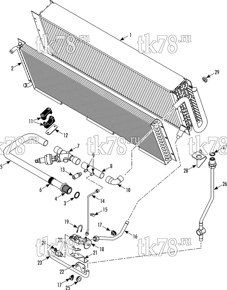 Каталог запчастей для Thermo King  REFRIGERATION - EVAPORATOR (T11E)