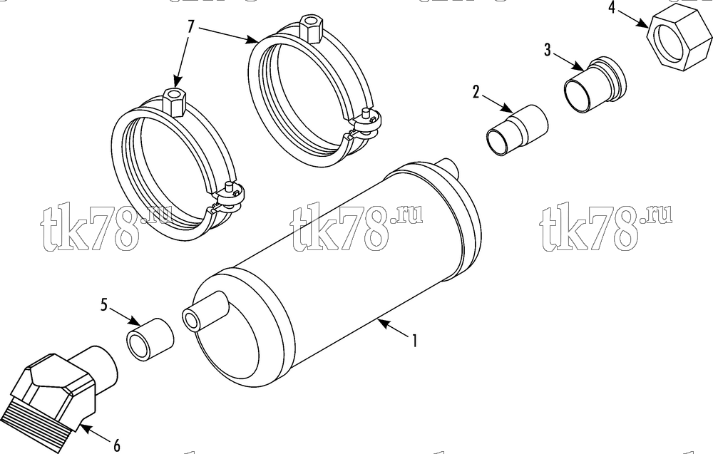 Каталог запчастей для Thermo King ATHENIA 960-M25, M25A, M25B & M25C COMPRESSOR MUFFLER KIT