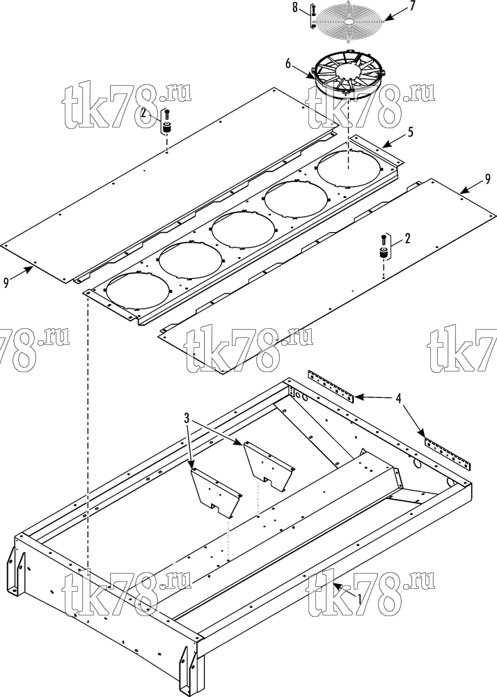 Каталог запчастей для Thermo King AT19-M5 CONDENSER STRUCTURAL & FANS