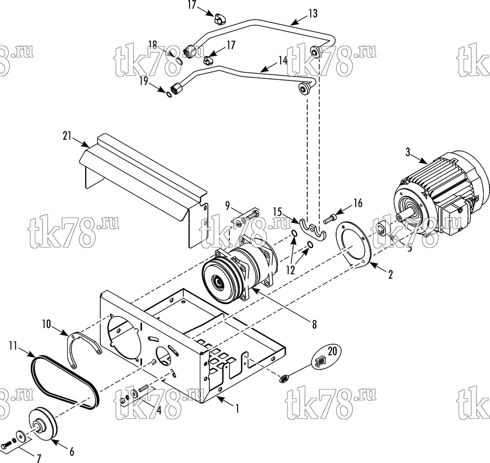 Каталог запчастей для Thermo King V-520 RT SPECTRUM DRIVE MOTOR & COMPRESSOR