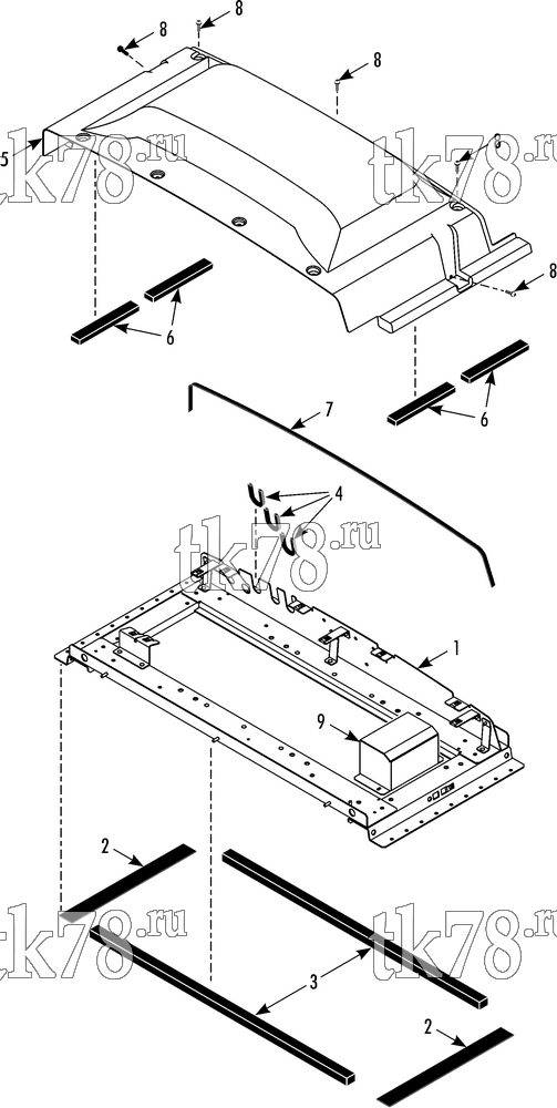 Каталог запчастей для Thermo King V-520 RT SPECTRUM POWER PACK FRAME & COVER