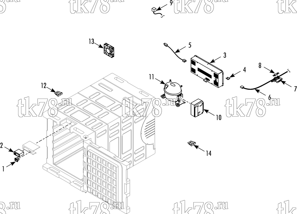 Каталог запчастей для Thermo King ColdCube 37 GALLON ELECTRICAL COMPONENTS