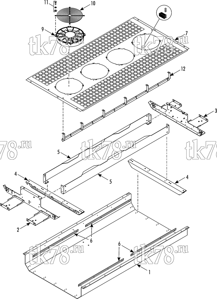 Каталог запчастей для Thermo King  CONDENSER FRAME AND FANS