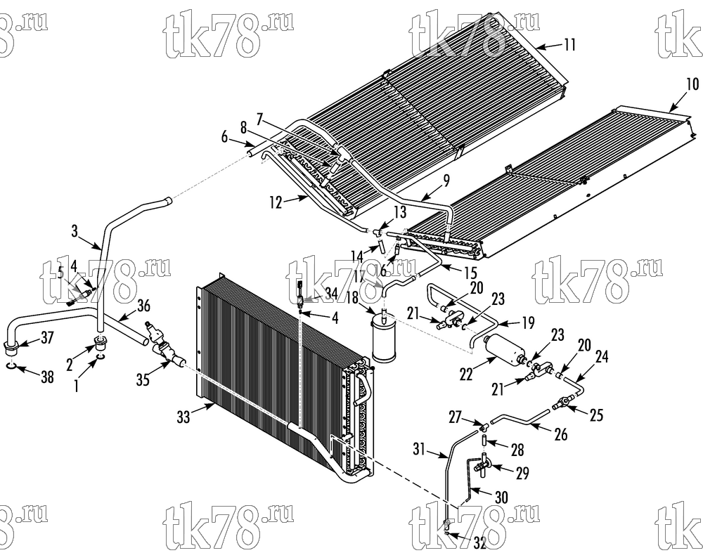Каталог запчастей для Thermo King RLF1-M20 REFRIGERATION COMPONENTS