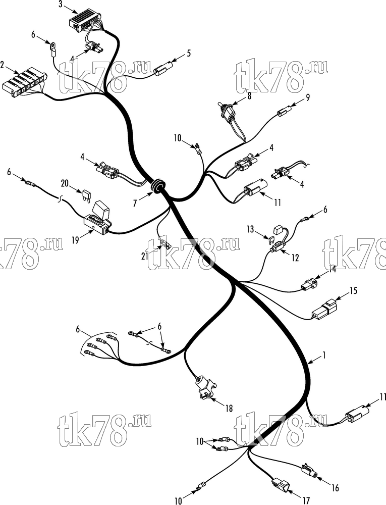 Каталог запчастей для Thermo King  MAIN HARNESS (2/12 & After)