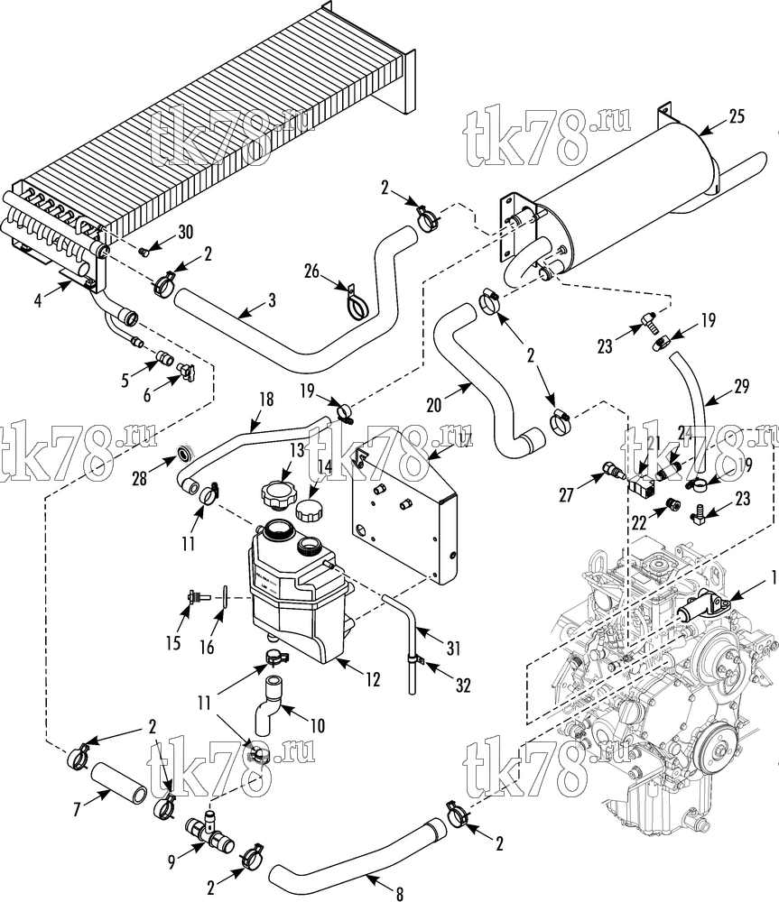 Каталог запчастей для Thermo King HK-430 & HK-430 HO COOLING SYSTEM (HK-430 HO)