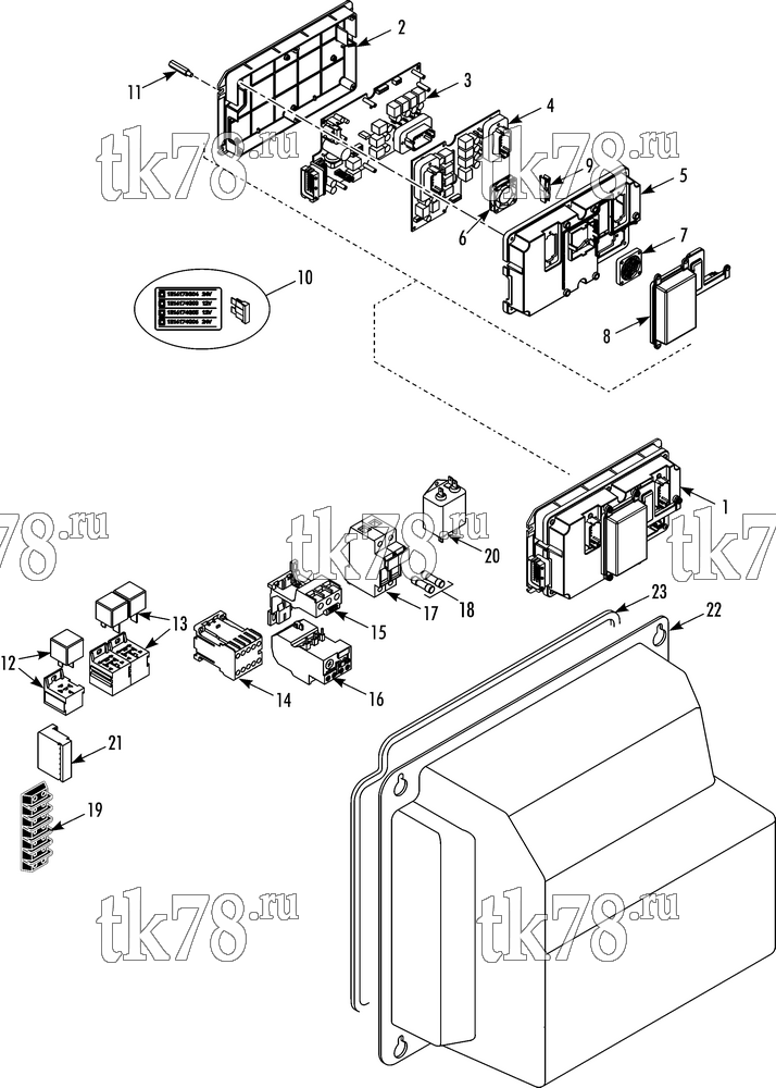 Каталог запчастей для Thermo King V-500 Series DSR (Oct-2011 & after) CONTROL BOX DSR II