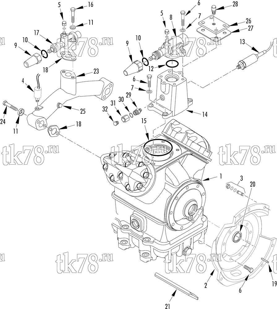 Каталог запчастей для Thermo King  COMPRESSOR GROUP