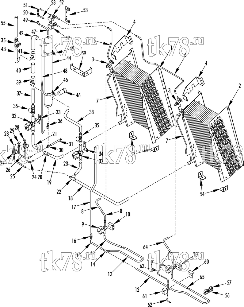 Каталог запчастей для Thermo King SPECTRUM DE 30 REFRIGERATION EVAPORATOR (DE, w/ ETV)