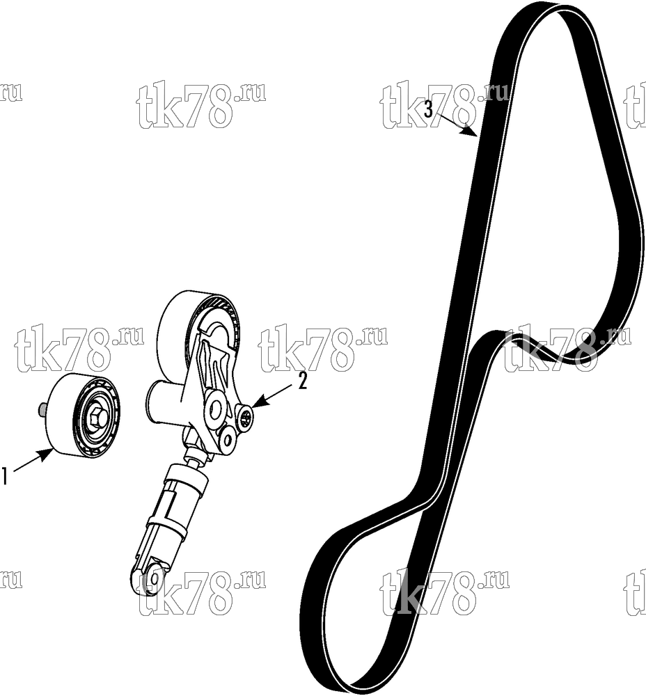 Каталог запчастей для Thermo King Bus Drive Kits DRIVE KIT (Mercedes/Dodge Sprinter 218/318/518, TK208)